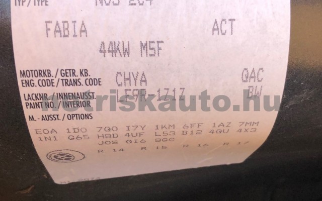 SKODA Fabia 1.0 Active személygépkocsi - 999cm3 Benzin 119910 11/12